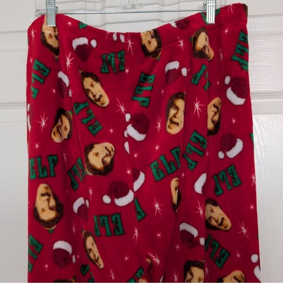 ELF the Movie Fleece Pajama Pants Mens 2XL Red Christmas Pull On Sleepwear - Picture 8 of 12